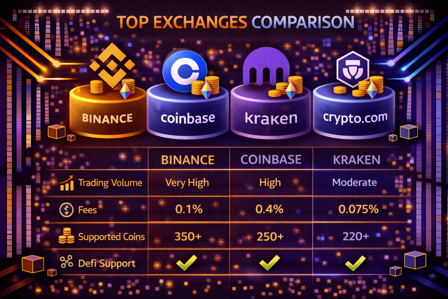 Top crypto exchanges 2025: fees, security ratings, assets, and trading features