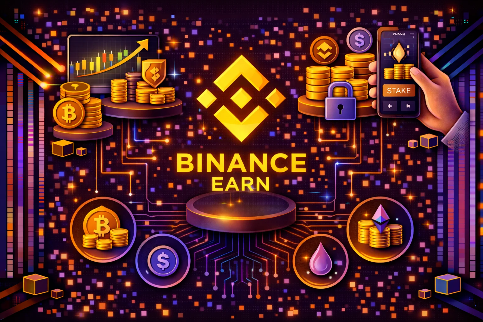 staking services platform interface showing supported assets, APY rates, and staking options