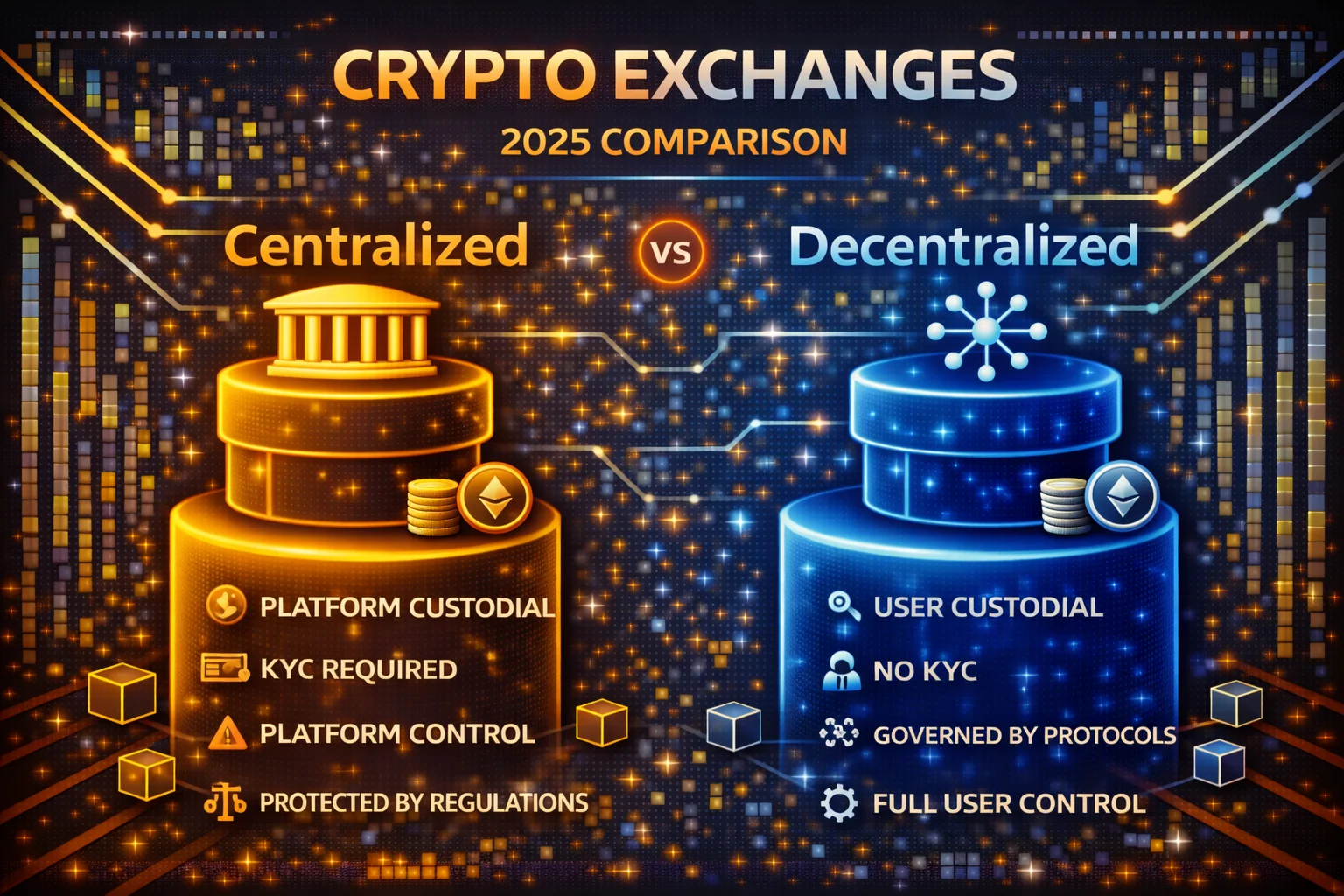 Comprehensive comparison of top cryptocurrency exchanges in 2025 showing features and ratings