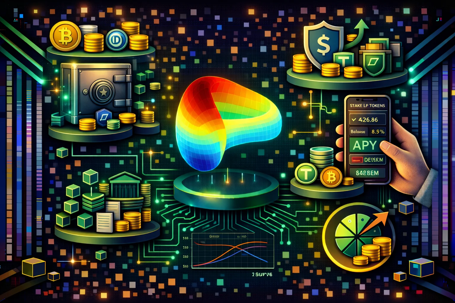 Curve Finance yield farming and CRV rewards breakdown