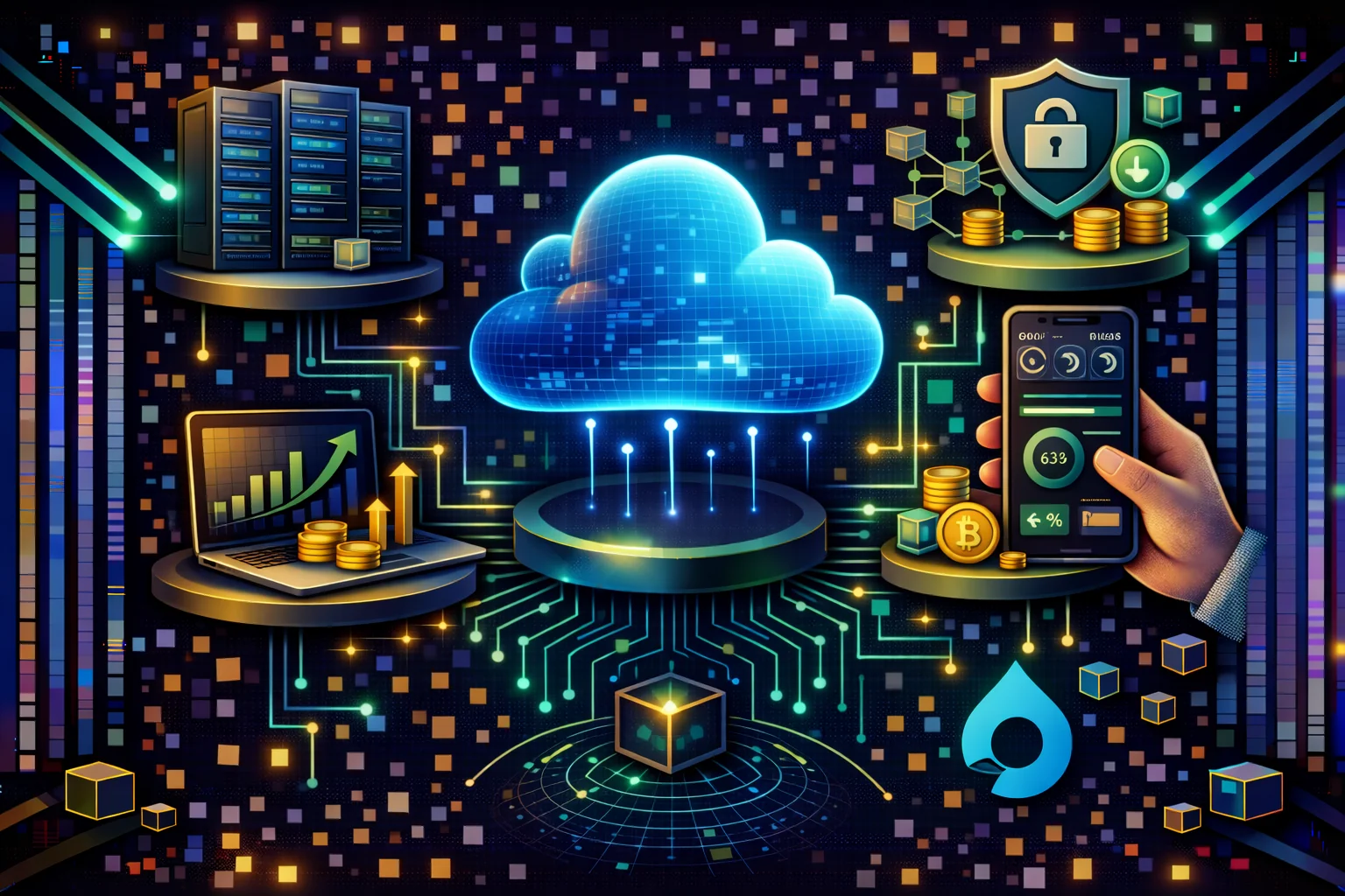 DigitalOcean cloud hosting dashboard showing droplets, databases, and developer tools interface