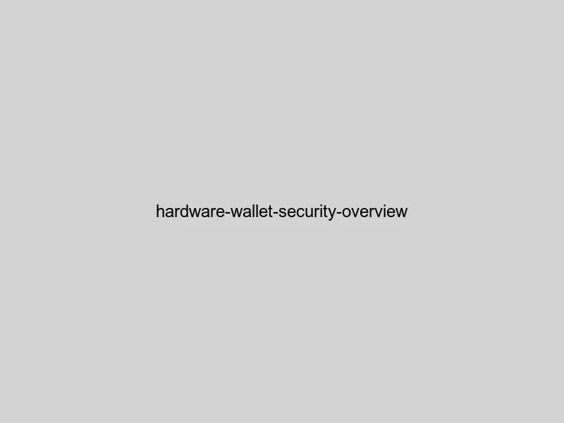 Hardware wallet security overview showing different types of cold storage devices and security features