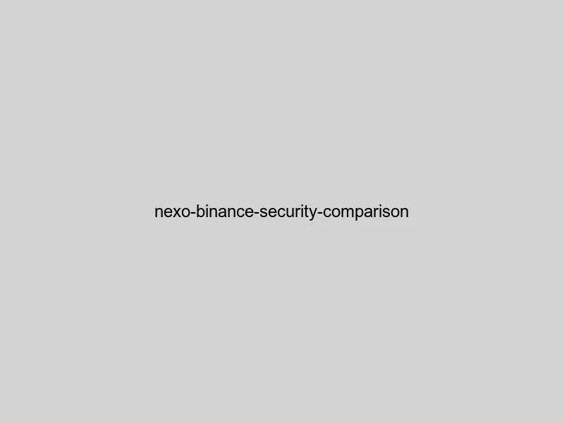 Security comparison between Nexo and Binance Earn showing insurance and protection measures