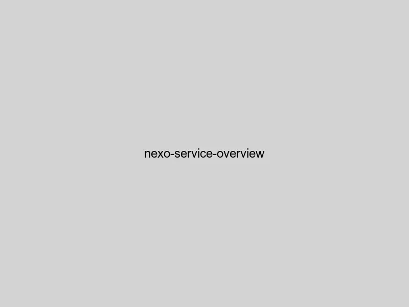 Nexo crypto earning service overview showing services and features