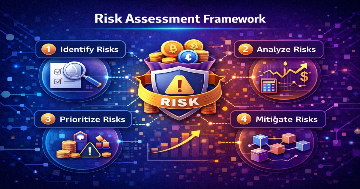 Risk assessment framework diagram for cryptocurrency platforms