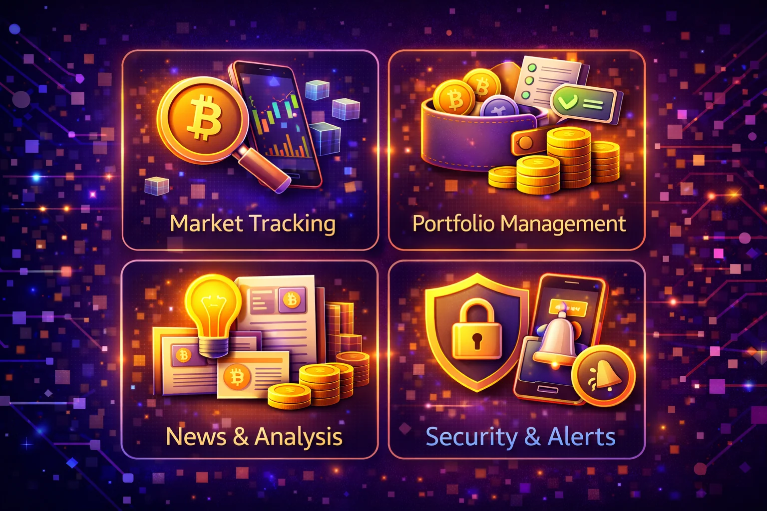 Best crypto tools 2025 overview infographic showing portfolio tracking, trading, and security tools